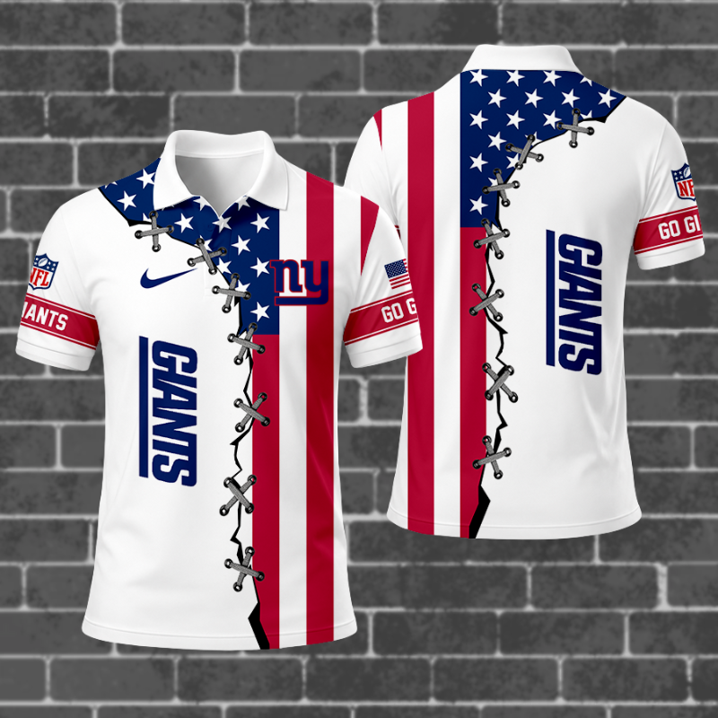 [SPECIAL OFFER] NEW CUSTOMIZED NFL32 NYG NEW YORK GIANTS POLO SHIRT