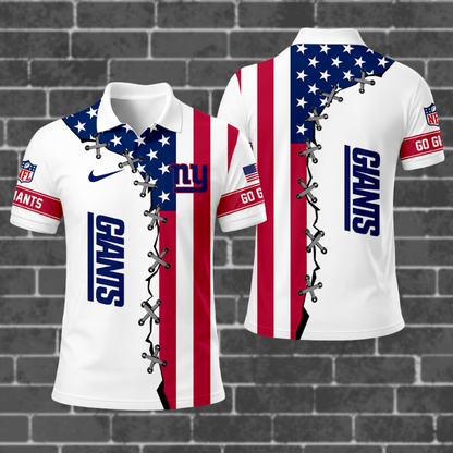 [SPECIAL OFFER] NEW CUSTOMIZED NFL32 NYG NEW YORK GIANTS POLO SHIRT