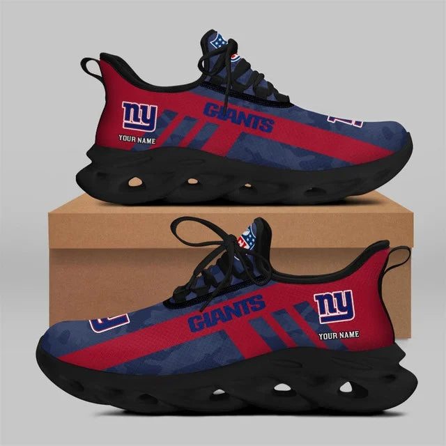 LIMITED EDITION - NEW CUSTOMIZED NFL32 NYG NEW YORK GIANTS UNISEX MAX SOUL SHOES