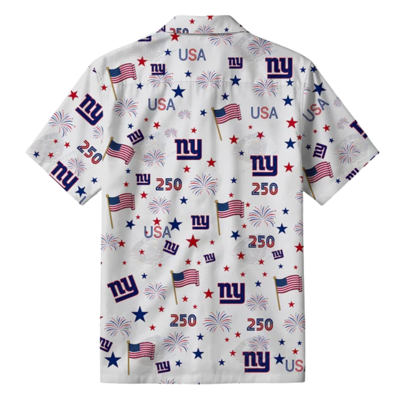 LIMITED EDITION - NEW CUSTOMIZED NFL32 NYG NEW YORK GIANTS PATRIOTIC 250 USA HAWAIIAN SHIRT