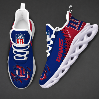 LIMITED EDITION - NEW CUSTOMIZED NFL32 NYG NEW YORK GIANTS UNISEX MAX SOUL SHOES