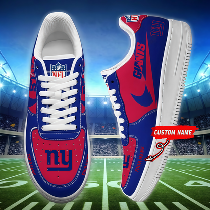[SPECIAL OFFER] NEW CUSTOMIZED NFL32 NYG NEW YORK GIANTS AF1 SNEAKERS