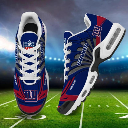 LIMITED EDITION - NEW CUSTOMIZED NFL32 NYG NEW YORK GIANTS AIR MAX PLUS SNEAKERS