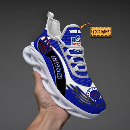 LIMITED EDITION - NEW CUSTOMIZED NFL32 NYG NEW YORK GIANTS UNISEX MAX SOUL SHOES