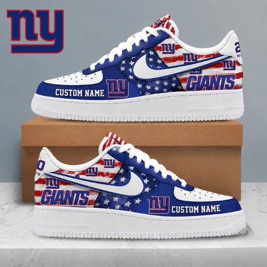 [SPECIAL OFFER] NEW CUSTOMIZED NFL32 NYG NEW YORK GIANTS AF1 SHOES