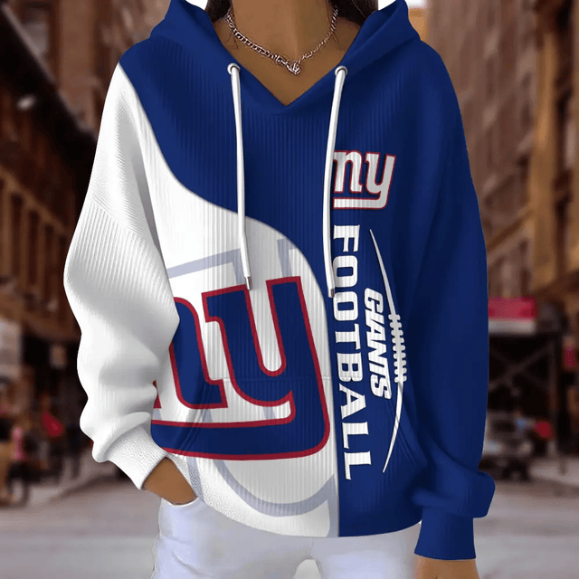 [SPECIAL OFFER] NEW CUSTOMIZED NFL32 NYG NEW YORK GIANTS RIBBED HOODIE & SWEATSHIRT
