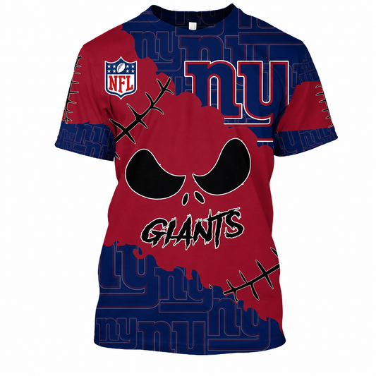 LIMITED EDITION - NEW CUSTOMIZED NFL32 NYG NEW YORK GIANTS HALLOWEEN SKULL APPAREL FOR FANS