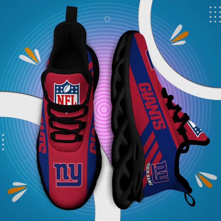 LIMITED EDITION - NEW CUSTOMIZED NFL32 NYG NEW YORK GIANTS UNISEX MAX SOUL SHOES