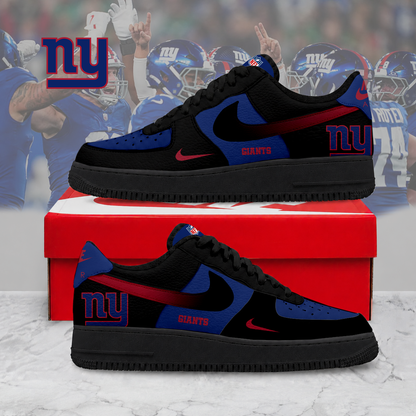 ELITE EDITION - NEW CUSTOMIZED NFL32 NYG NEW YORK GIANTS AF1 SNEAKERS