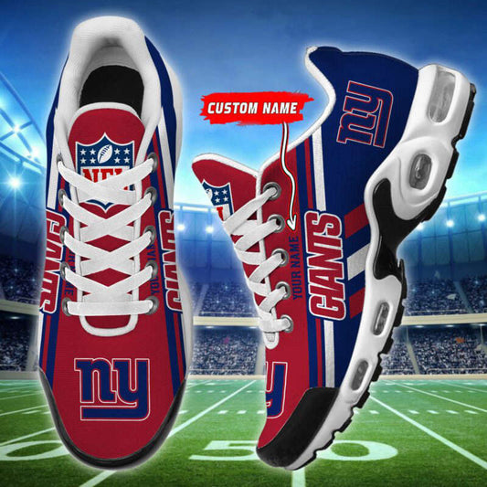 LIMITED EDITION - NEW CUSTOMIZED NFL32 NYG NEW YORK GIANTS AIR MAX PLUS SNEAKERS