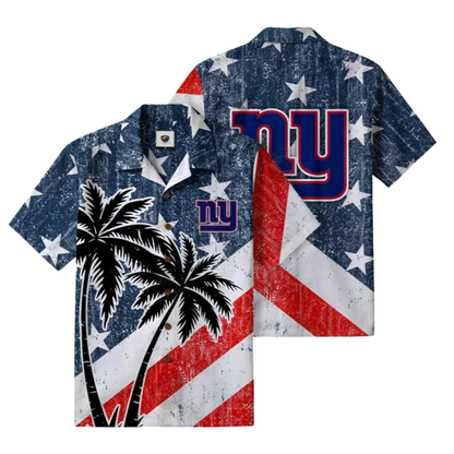 LIMITED EDITION - NEW CUSTOMIZED NFL32 NYG NEW YORK GIANTS PATRIOTIC 250 USA HAWAIIAN SHIRT