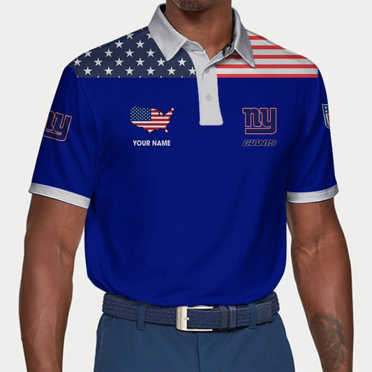 LIMITED EDITION - NEW CUSTOMIZED NFL32 NYG NEW YORK GIANTS POLO SHIRT