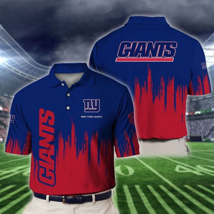 LIMITED EDITION - NEW CUSTOMIZED NFL32 NYG NEW YORK GIANTS POLO SHIRT