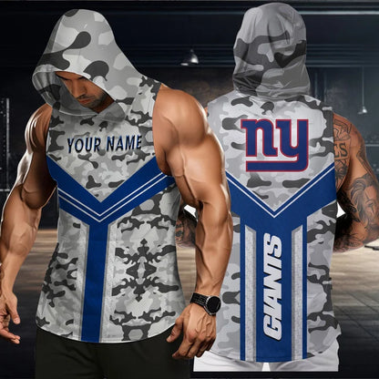 LIMITED EDITION - NEW CUSTOMIZED NFL32 NYG NEW YORK GIANTS HOODED TANK TOP