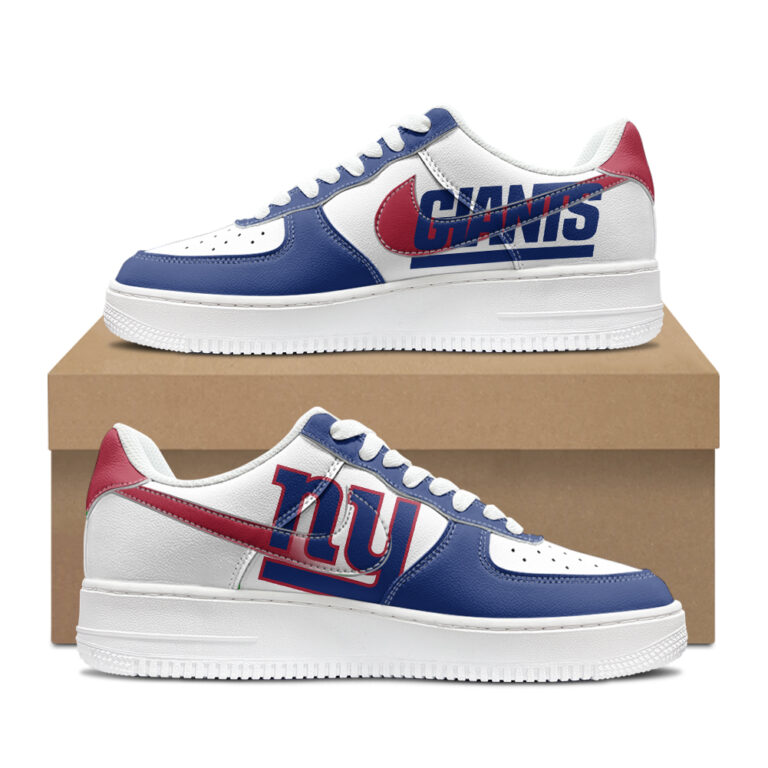 [SPECIAL OFFER] NEW CUSTOMIZED NFL32 NYG NEW YORK GIANTS AF1 SHOES