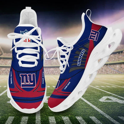 LIMITED EDITION - NEW CUSTOMIZED NFL32 NYG NEW YORK GIANTS UNISEX MAX SOUL SHOES