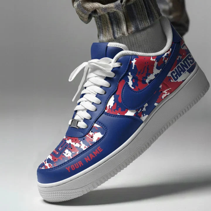 [SPECIAL OFFER] NEW CUSTOMIZED NFL32 NYG NEW YORK GIANTS AF1 SNEAKERS