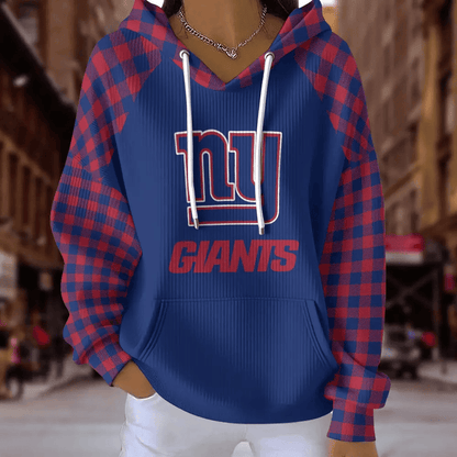 [SPECIAL OFFER] NEW CUSTOMIZED NFL32 NYG NEW YORK GIANTS RIBBED HOODIE & SWEATSHIRT