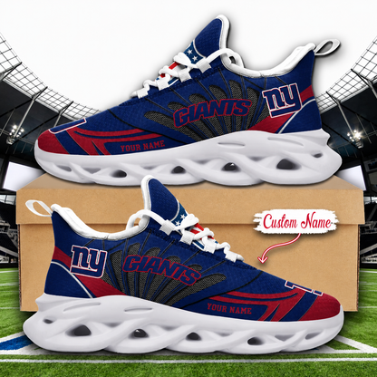 LIMITED EDITION - NEW CUSTOMIZED NFL32 NYG NEW YORK GIANTS UNISEX CLUNKY SNEAKERS
