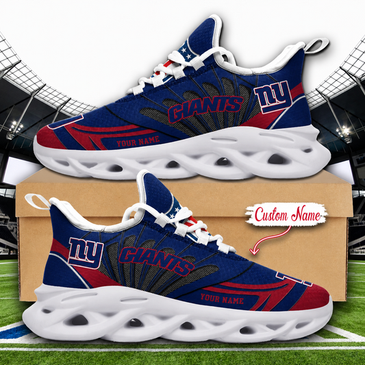 LIMITED EDITION - NEW CUSTOMIZED NFL32 NYG NEW YORK GIANTS UNISEX CLUNKY SNEAKERS