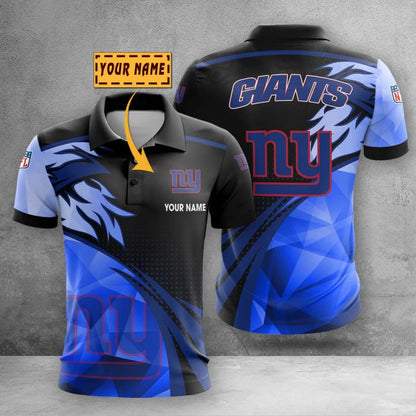 LIMITED EDITION - NEW CUSTOMIZED NFL32 NYG NEW YORK GIANTS POLO SHIRT