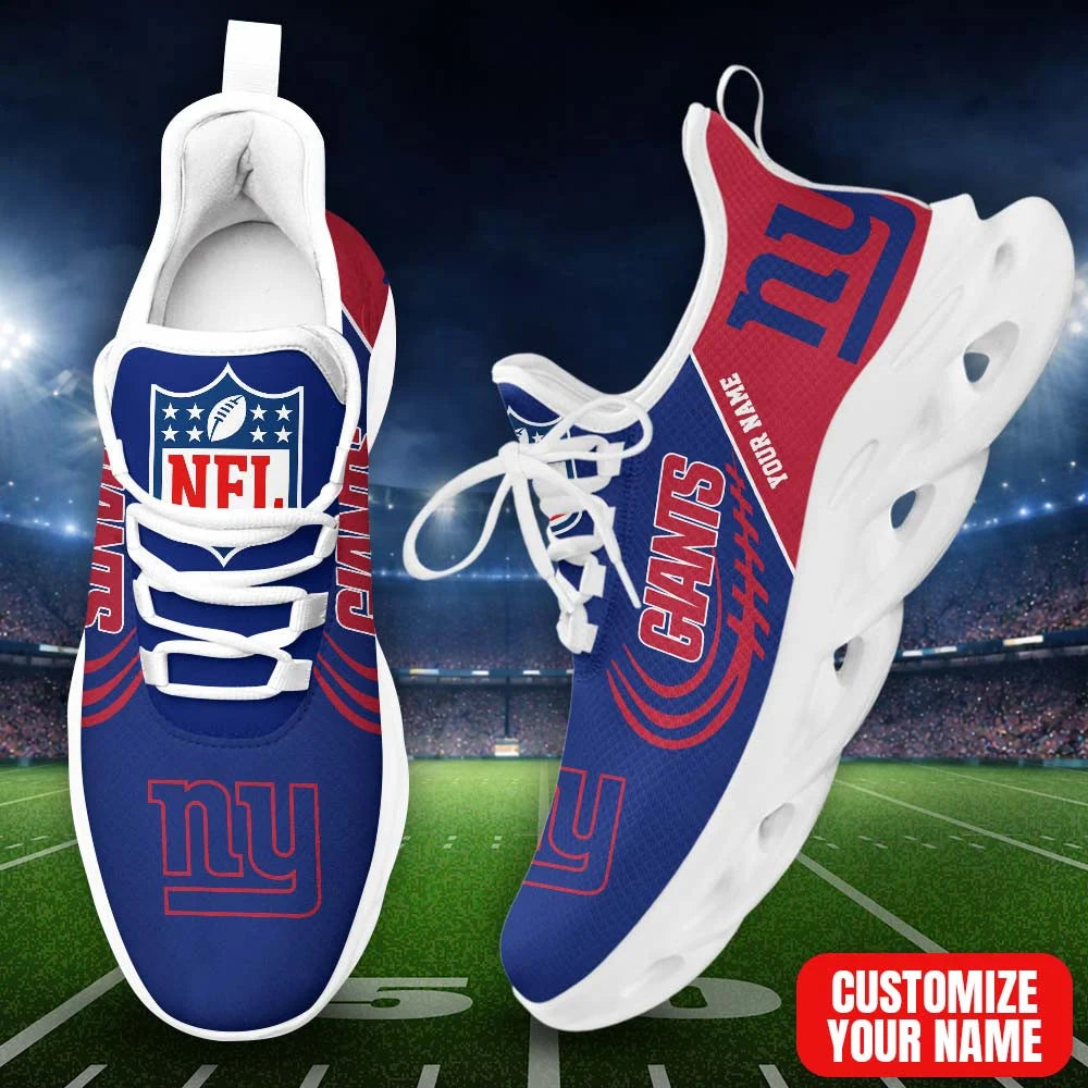 LIMITED EDITION - NEW CUSTOMIZED NFL32 NYG NY GIANTS PREMIUM CLUNKY SNEAKERS