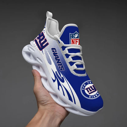 LIMITED EDITION - NEW CUSTOMIZED NFL32 NYG NEW YORK GIANTS UNISEX MAX SOUL SHOES