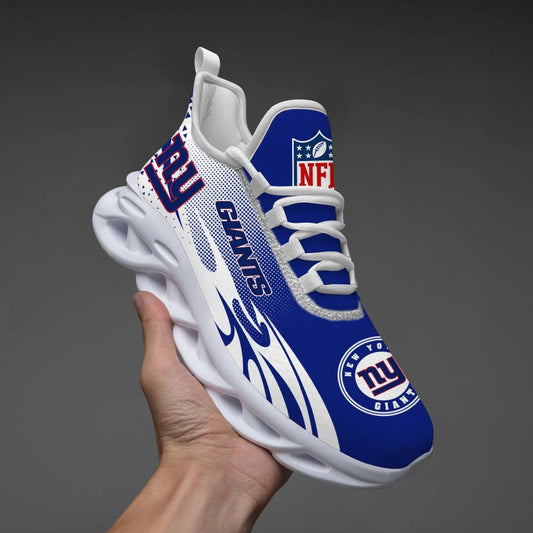 LIMITED EDITION - NEW CUSTOMIZED NFL32 NYG NEW YORK GIANTS UNISEX MAX SOUL SHOES