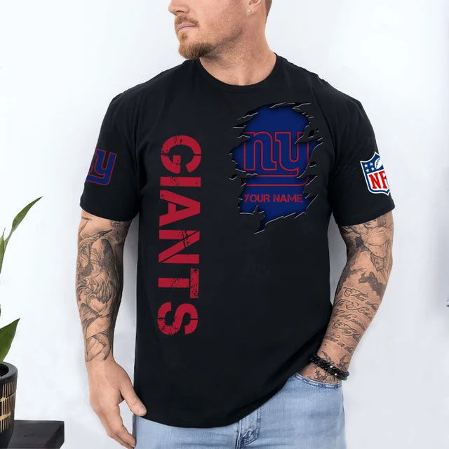 LIMITED EDITION - NEW CUSTOMIZED NFL32 NY GIANTS UNISEX T-SHIRT, SWEATSHIRT, HOODIE & ZIP HOODIE