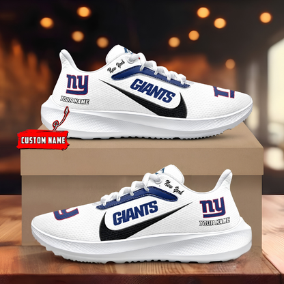 [SPECIAL OFFER] NEW CUSTOMIZED NFL32 NYG NEW YORK GIANTS ROAD RUNNING SHOES