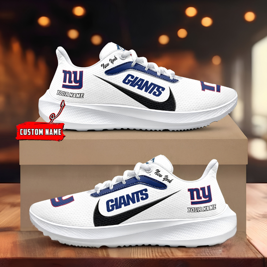 [SPECIAL OFFER] NEW CUSTOMIZED NFL32 NYG NEW YORK GIANTS ROAD RUNNING SHOES