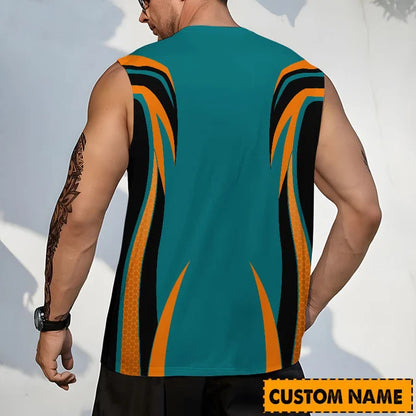 LIMITED EDITION - NEW CUSTOMIZED NHL32 SJS SAN JOSE SHARKS TANK TOP & GYM SHIRT