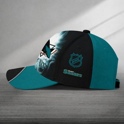 LIMITED EDITION - NEW CUSTOMIZED NHL32 SJS SAN JOSE SHARKS CLASSIC CAP