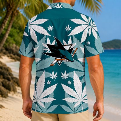 LIMITED EDITION - NEW CUSTOMIZED NHL32 SJS SAN JOSE SHARKS UNISEX HAWAIIAN SHIRT