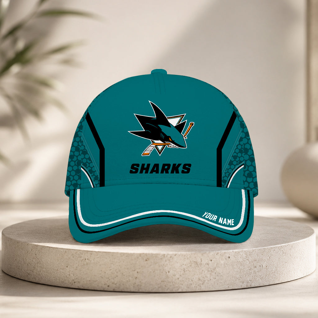 VIRAL EDITION - NEW CUSTOMIZED NHL32 SJS SAN JOSE SHARKS CLASSIC CAP