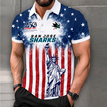 LIMITED EDITION - NEW CUSTOMIZED NHL32 SJS SAN JOSE SHARKS POLO SHIRT, ZIP POLO SHIRT & T-SHIRTS