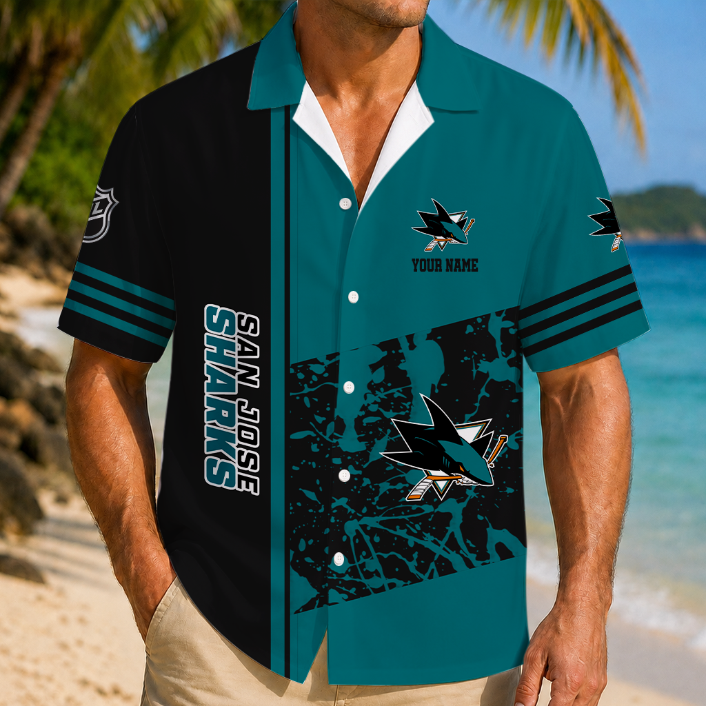 LIMITED EDITION - NEW CUSTOMIZED NHL32 SJS SAN JOSE SHARKS UNISEX HAWAIIAN SHIRT