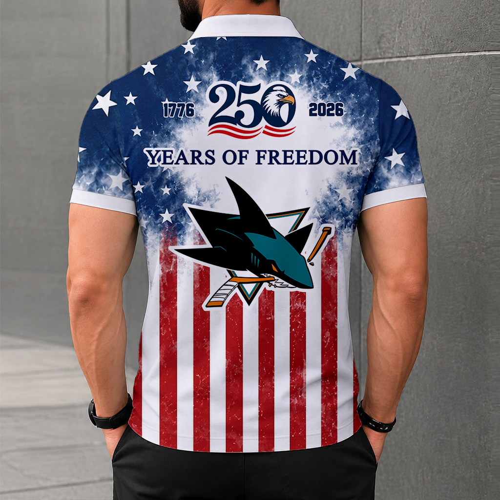 LIMITED EDITION - NEW CUSTOMIZED NHL32 SJS SAN JOSE SHARKS POLO SHIRT, ZIP POLO SHIRT & T-SHIRTS