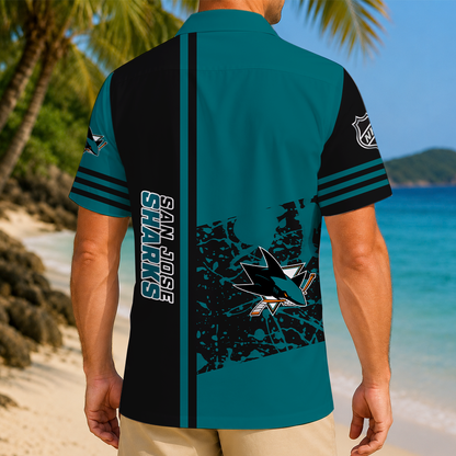 LIMITED EDITION - NEW CUSTOMIZED NHL32 SJS SAN JOSE SHARKS UNISEX HAWAIIAN SHIRT