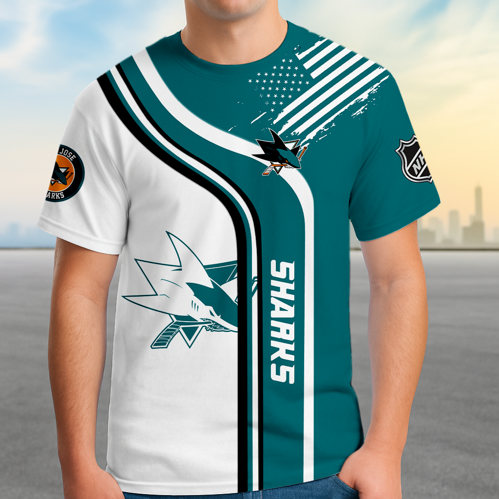 ELITE EDITION - NEW CUSTOMIZED NHL32 SJS SAN JOSE SHARKS POLO SHIRT, ZIP POLO SHIRT & T-SHIRTS