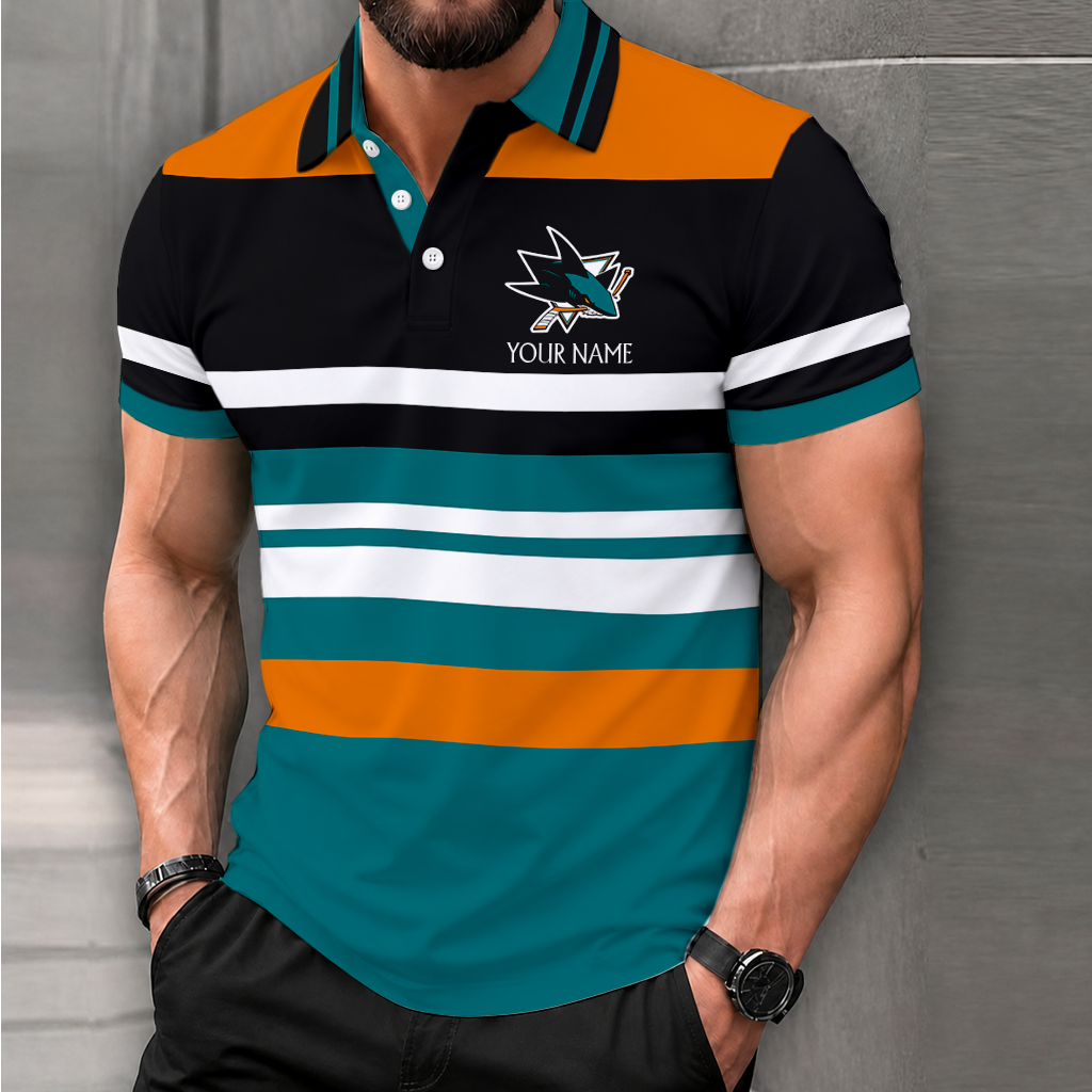 LIMITED EDITION - NEW CUSTOMIZED NHL32 SJS SAN JOSE SHARKS T-SHIRT, POLO SHIRT, ZIP POLO SHIRT, SWEATSHIRT, HOODIE & ZIP HOODIE