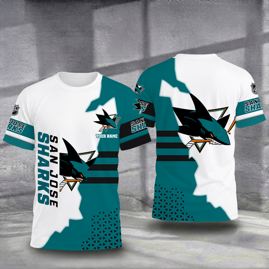 LIMITED EDITION - NEW CUSTOMIZED NHL32 SJS SAN JOSE SHARKS T-SHIRT, POLO SHIRT, ZIP POLO SHIRT, SWEATSHIRT, HOODIE & ZIP HOODIE