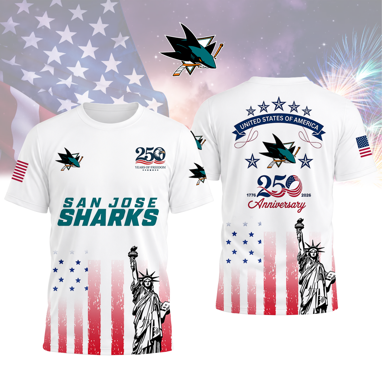 LIMITED EDITION - NEW CUSTOMIZED NHL32 SJS SAN JOSE SHARKS T-SHIRT, POLO SHIRT, ZIP POLO SHIRT, SWEATSHIRT, HOODIE & ZIP HOODIE