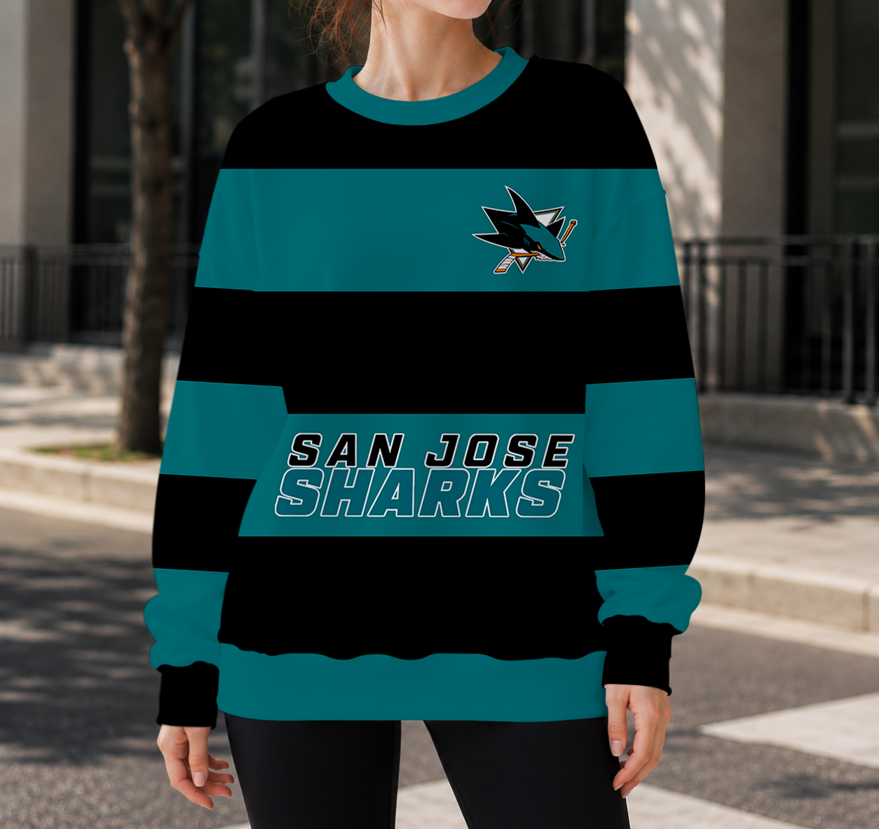 SPECIAL EDITION - NEW CUSTOMIZED NHL32 SJS SAN JOSE SHARKS UNISEX SWEATSHIRT