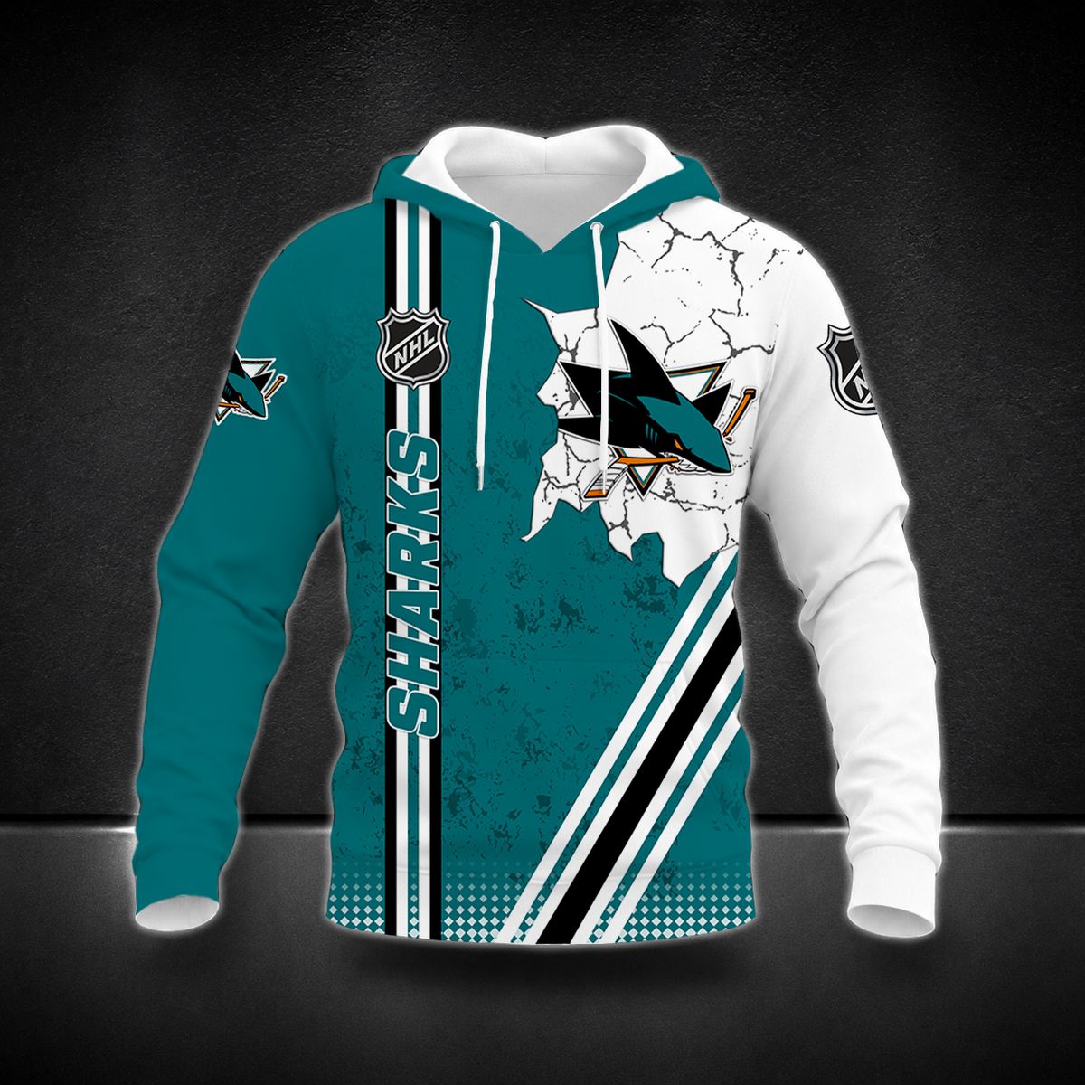 LIMITED EDITION - NEW CUSTOMIZED NHL32 SJS SAN JOSE SHARKS T-SHIRT, POLO SHIRT, ZIP POLO SHIRT, SWEATSHIRT, HOODIE & ZIP HOODIE