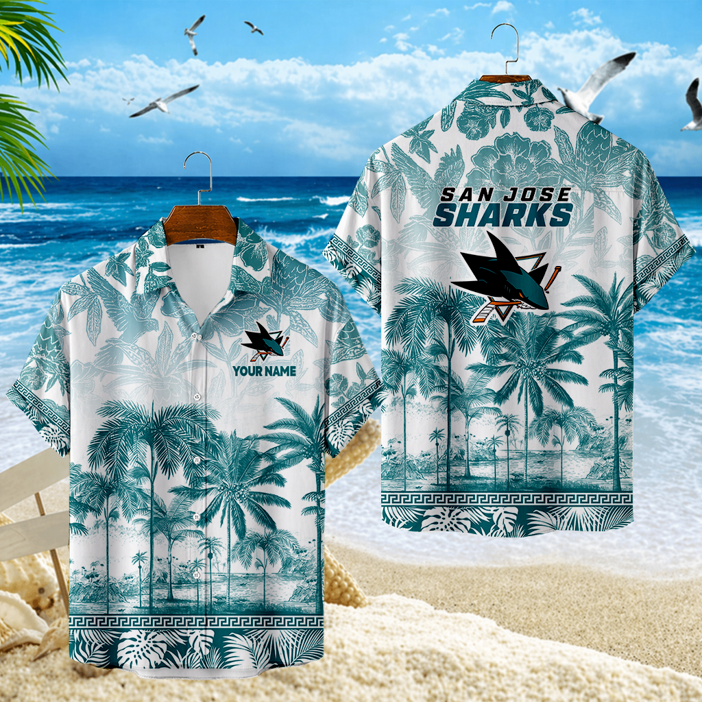 LIMITED EDITION - NEW CUSTOMIZED NHL32 SJS SAN JOSE SHARKS UNISEX HAWAIIAN SHIRT