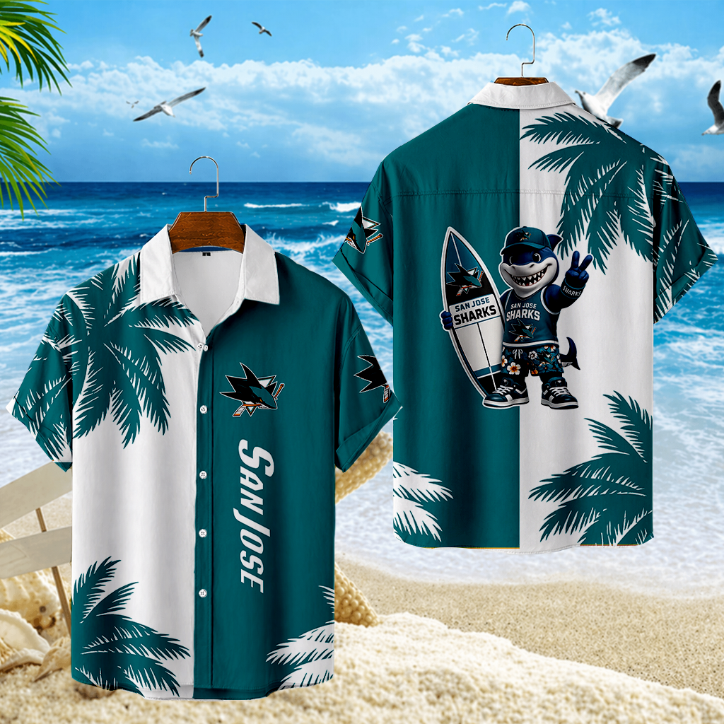 LIMITED EDITION - NEW CUSTOMIZED NHL32 SJS SAN JOSE SHARKS UNISEX HAWAIIAN SHIRT