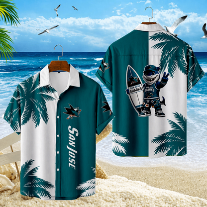 LIMITED EDITION - NEW CUSTOMIZED NHL32 SJS SAN JOSE SHARKS UNISEX HAWAIIAN SHIRT