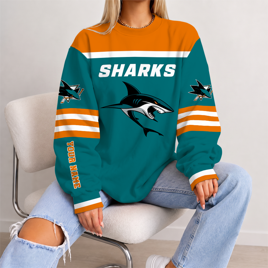[SUPER SALE] NEW CUSTOMIZED NHL32 SJS SAN JOSE SHARKS UNISEX SWEATSHIRT