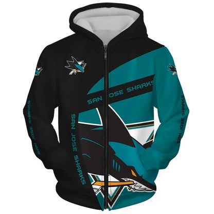 LIMITED EDITION - NEW CUSTOMIZED NHL32 SJS SAN JOSE SHARKS T-SHIRT, POLO SHIRT, ZIP POLO SHIRT, SWEATSHIRT, HOODIE & ZIP HOODIE